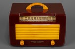 General Electric L-572 Catalin Radio in Plum + Butterscotch